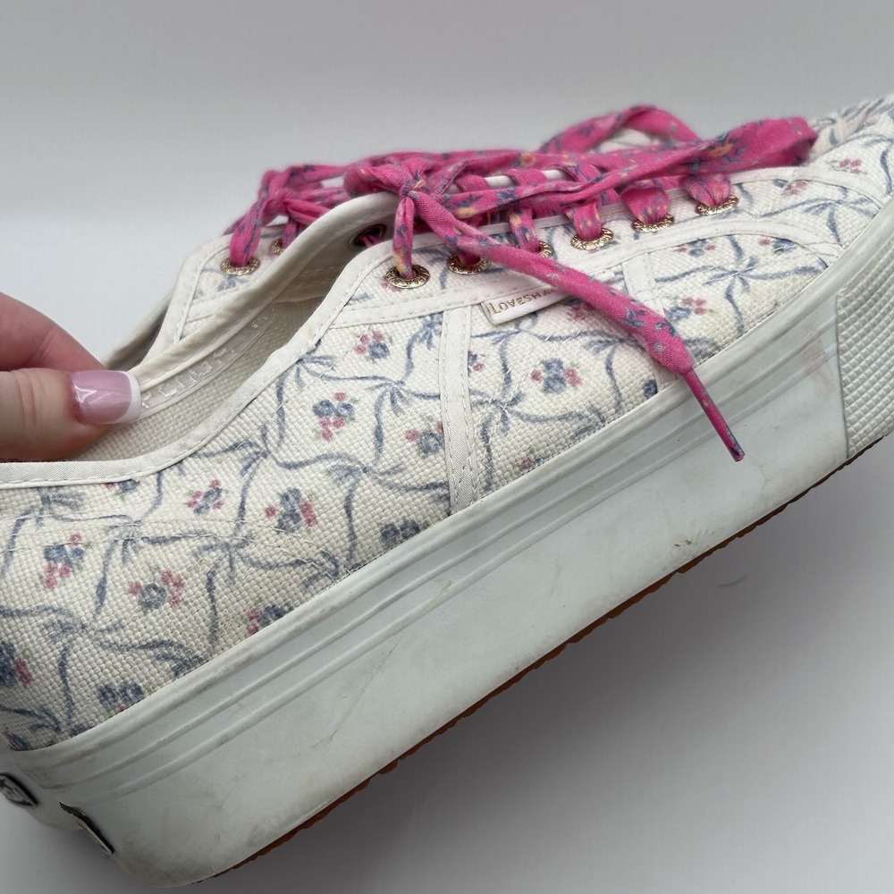 Love Shack Fancy x Superga Floral Sneakers Womens Size 10 Sz 41 - Picture 6 of 10